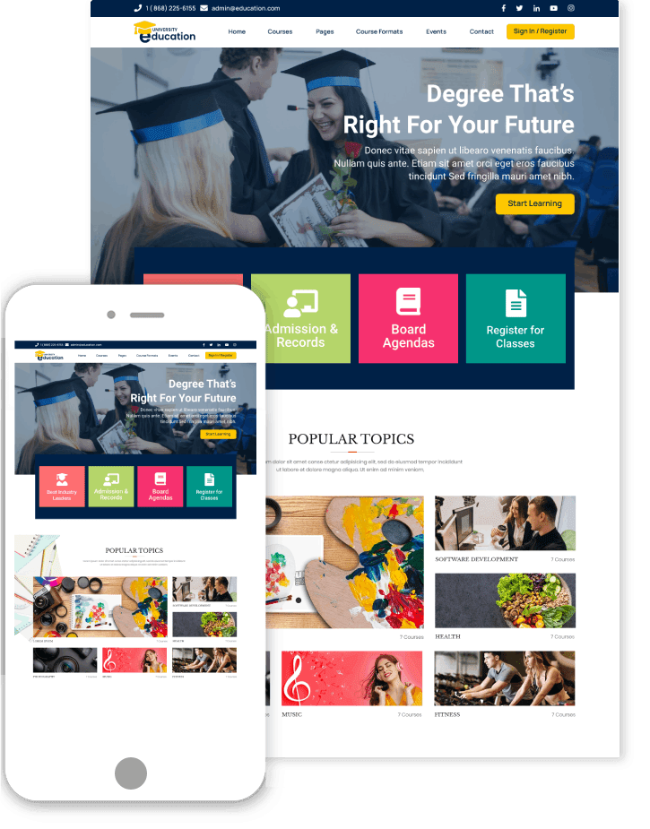 Academy WordPress theme