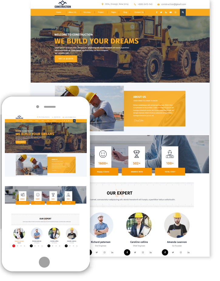 Building Reconstruction WordPress Theme | Construction Websites