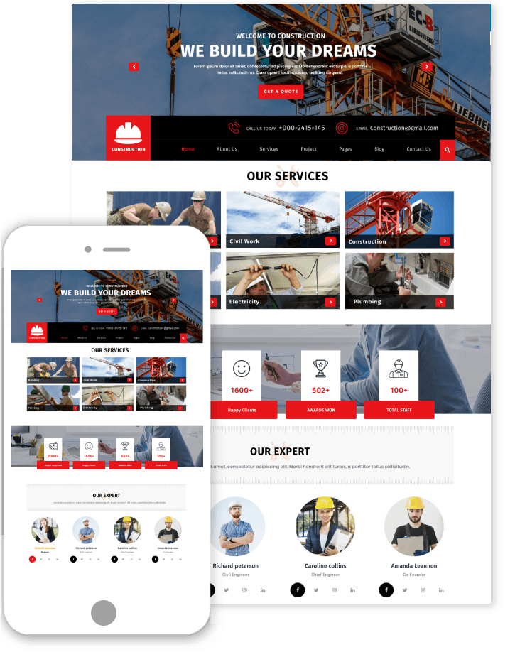 Construction Engineering WordPress Theme