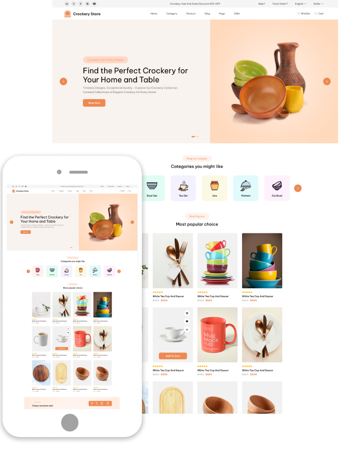 Crockery Store WordPress Theme