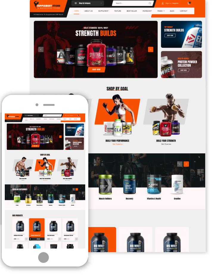 Fitness Supplement WordPress Theme