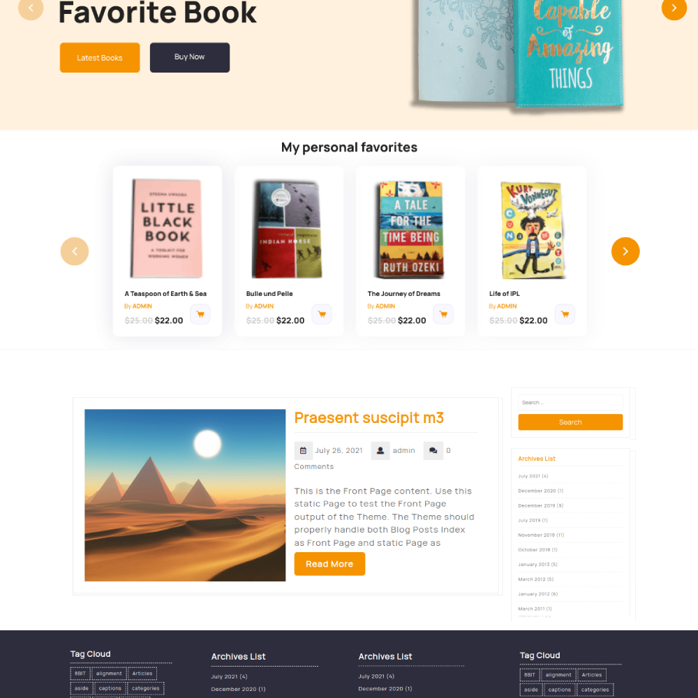 Free Author WordPress Theme