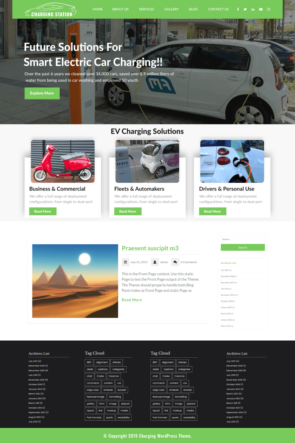 Free Automotive WordPress Theme
