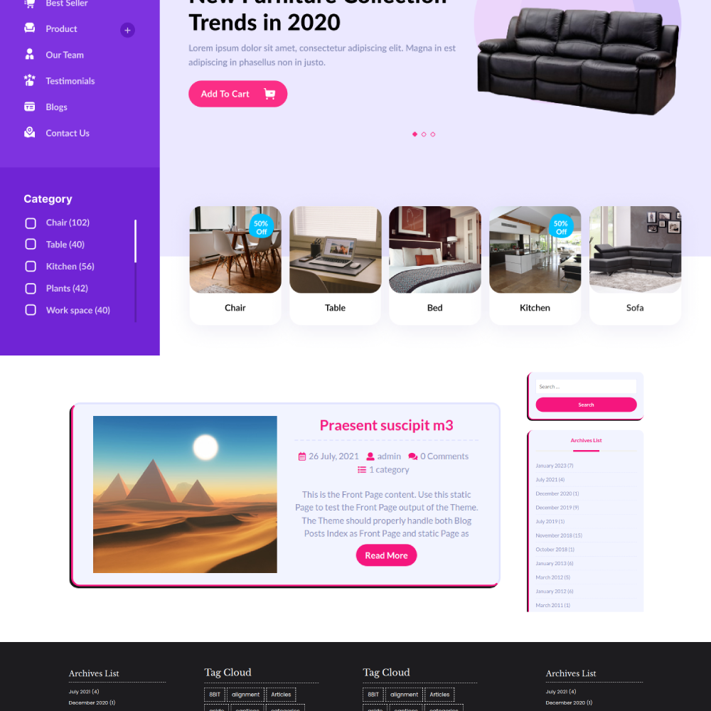 Free Carpenter WordPress Theme