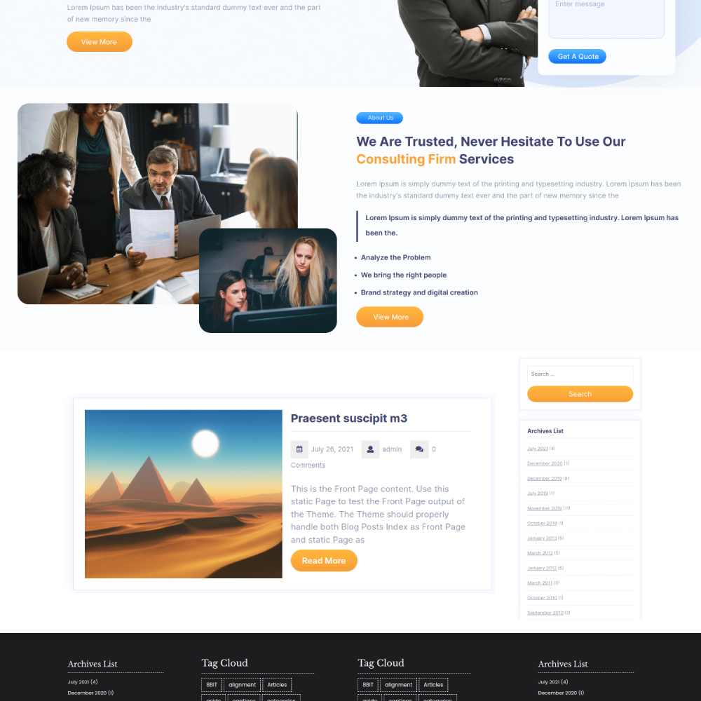 Free Consultant WordPress Theme