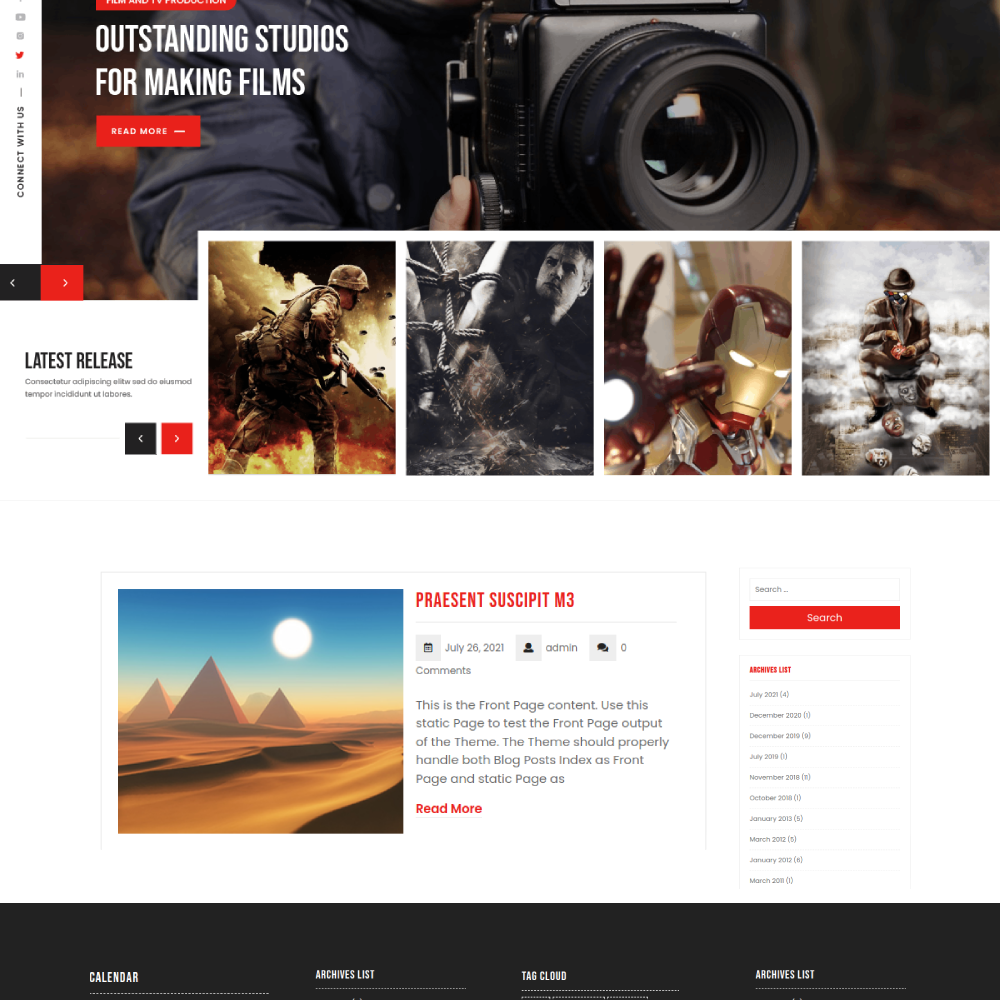 Free Film Maker WordPress Theme