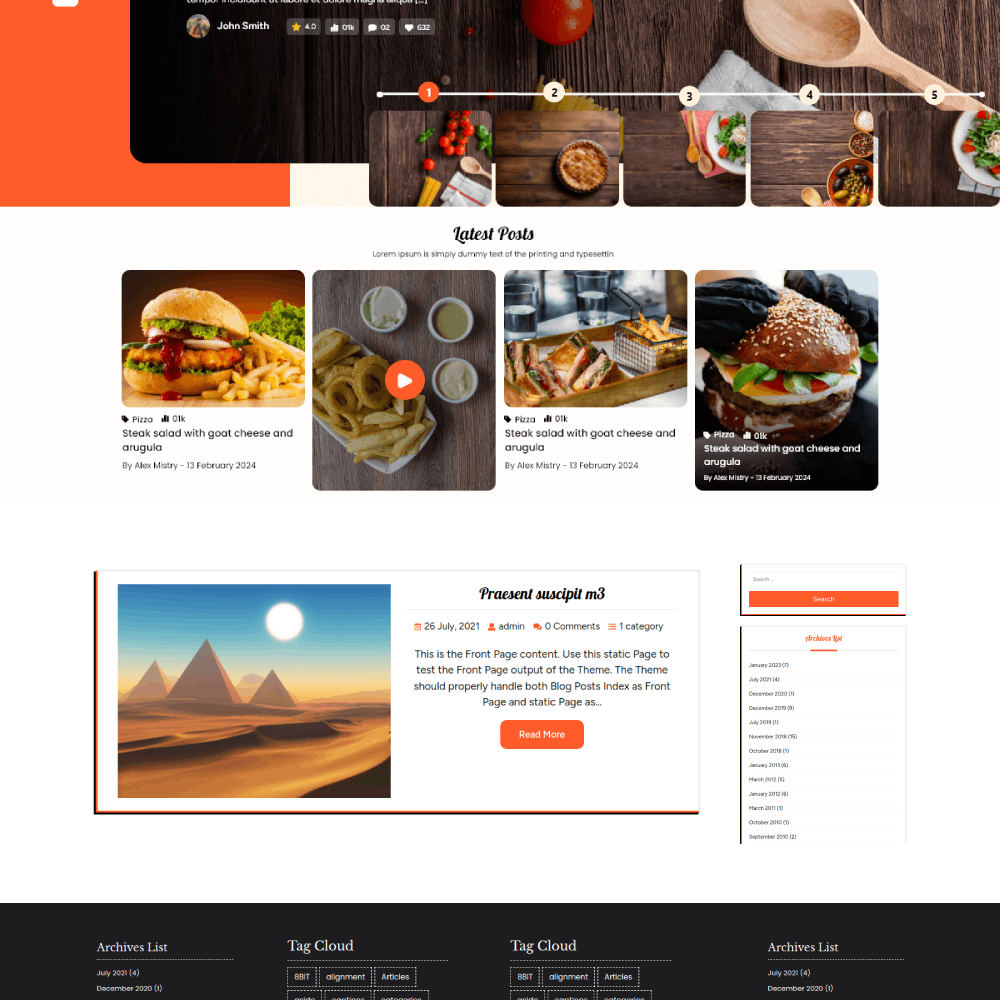 Free Food Blogger WordPress Theme