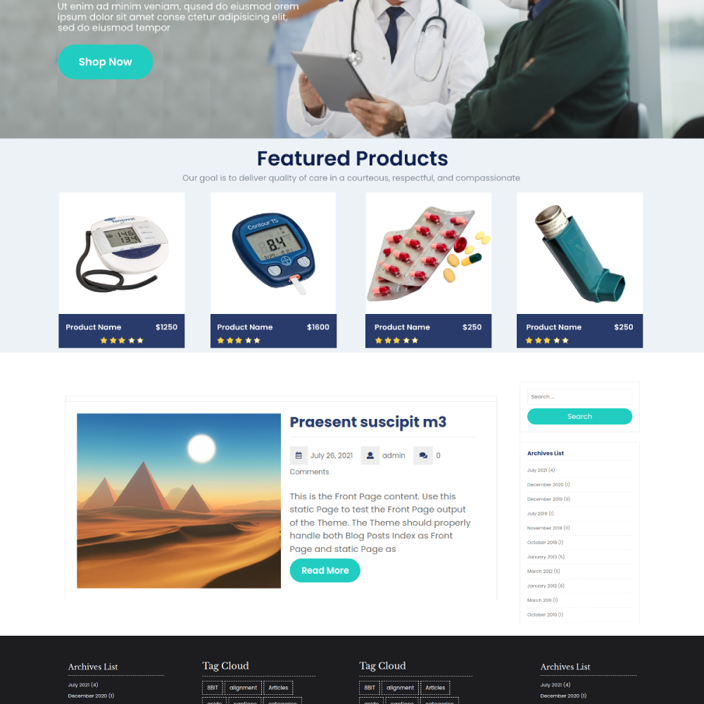 Free Healthcare WordPress Theme