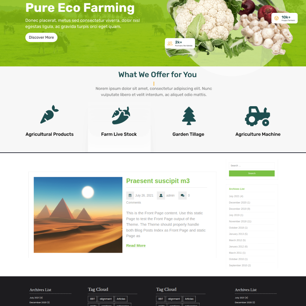 Free Landscaping WordPress Theme