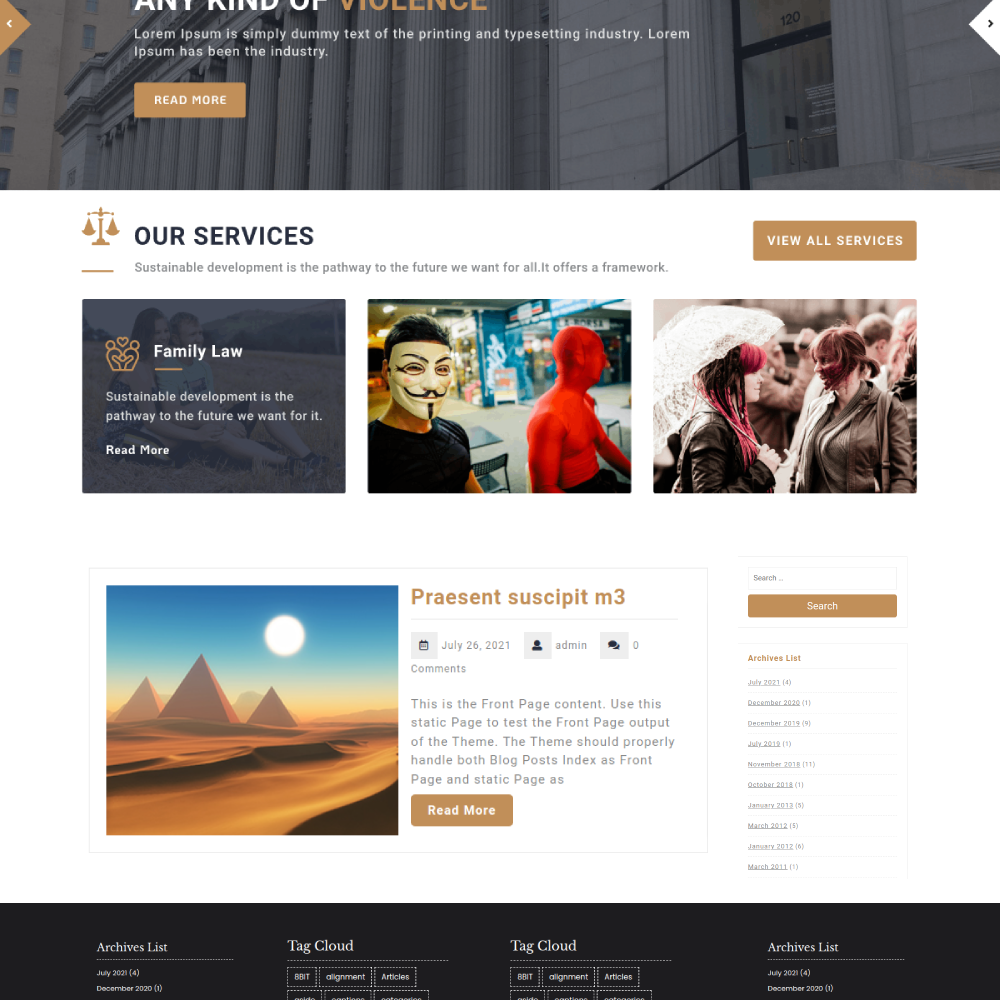 Free Law Firm WordPress Theme