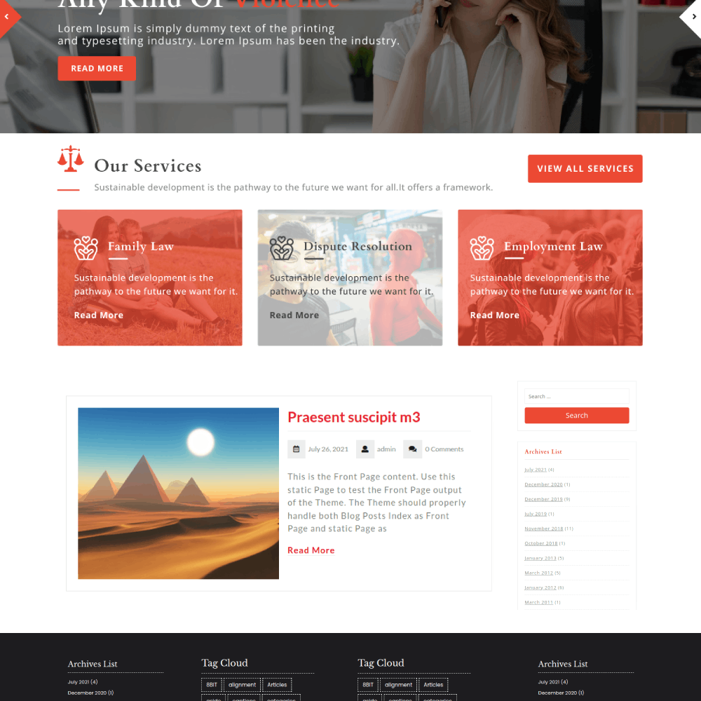 Free Law WordPress Theme