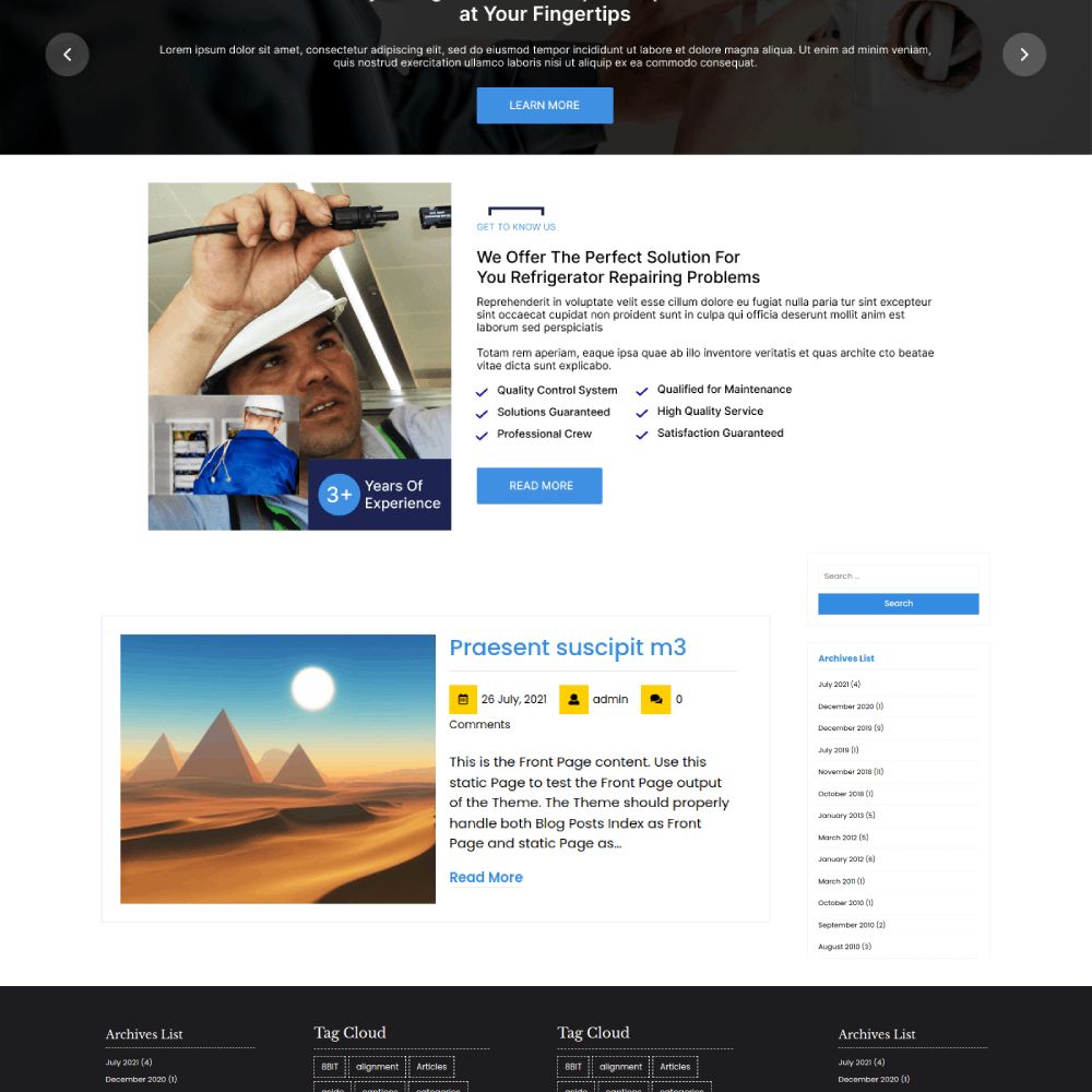 Free Maintenance WordPress Theme