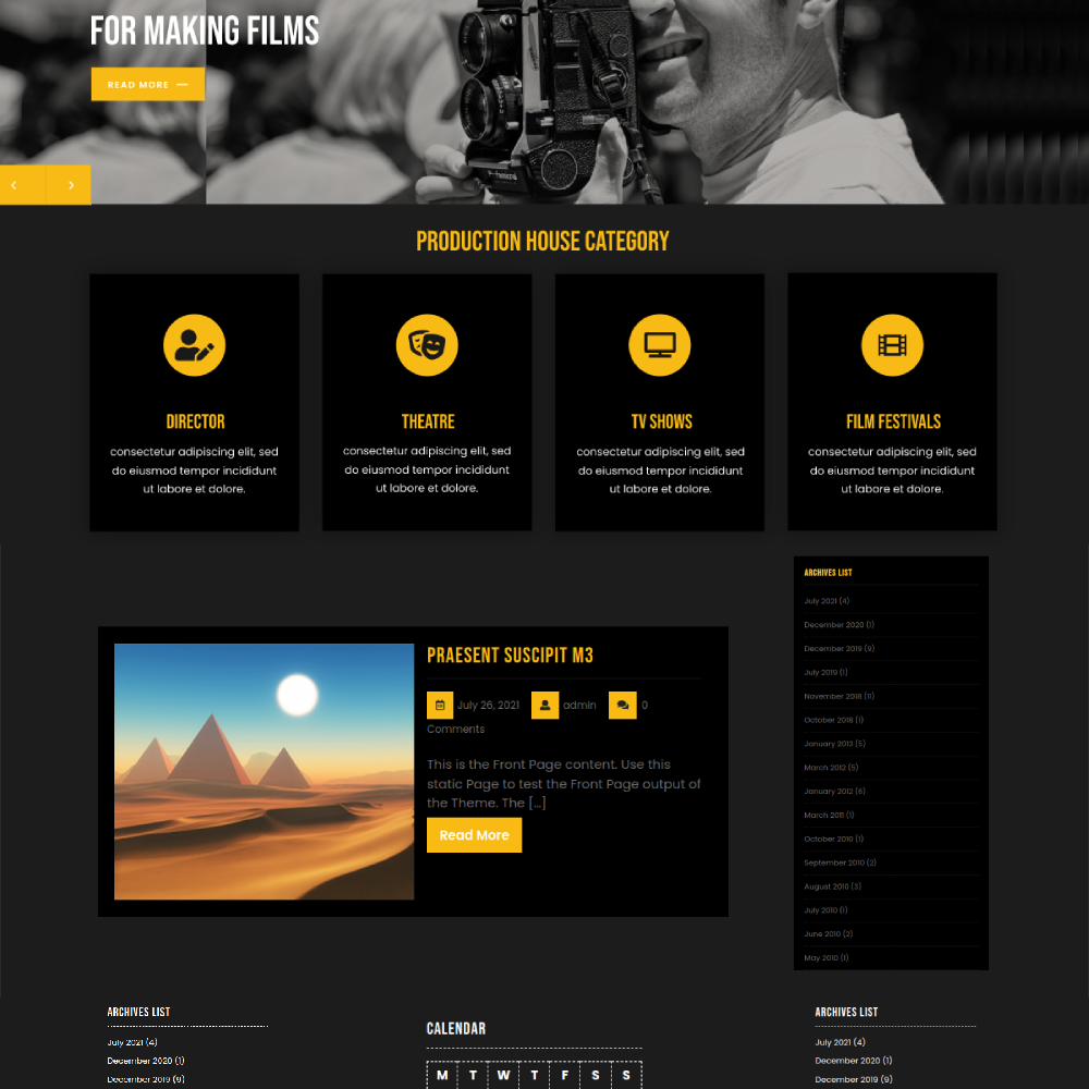 Free Movie WordPress Theme