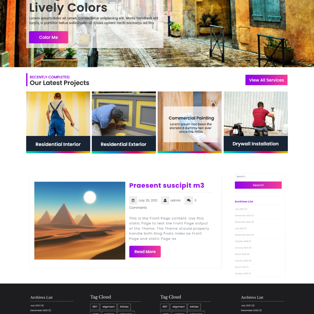 Free Painting WordPress Theme