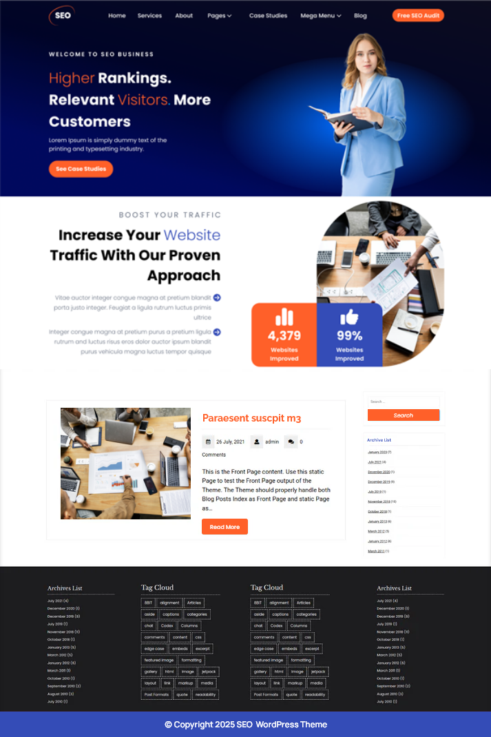 Free SEO WordPress Theme: Boost Rankings And Visibility