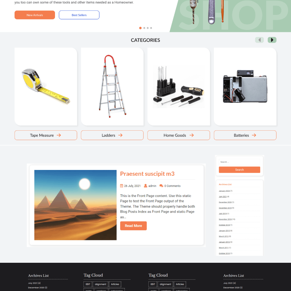 Free Store WordPress theme