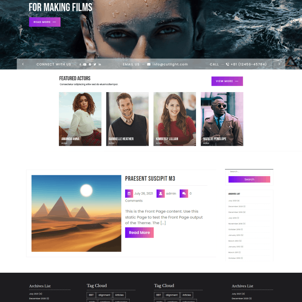 Free Theater WordPress Theme