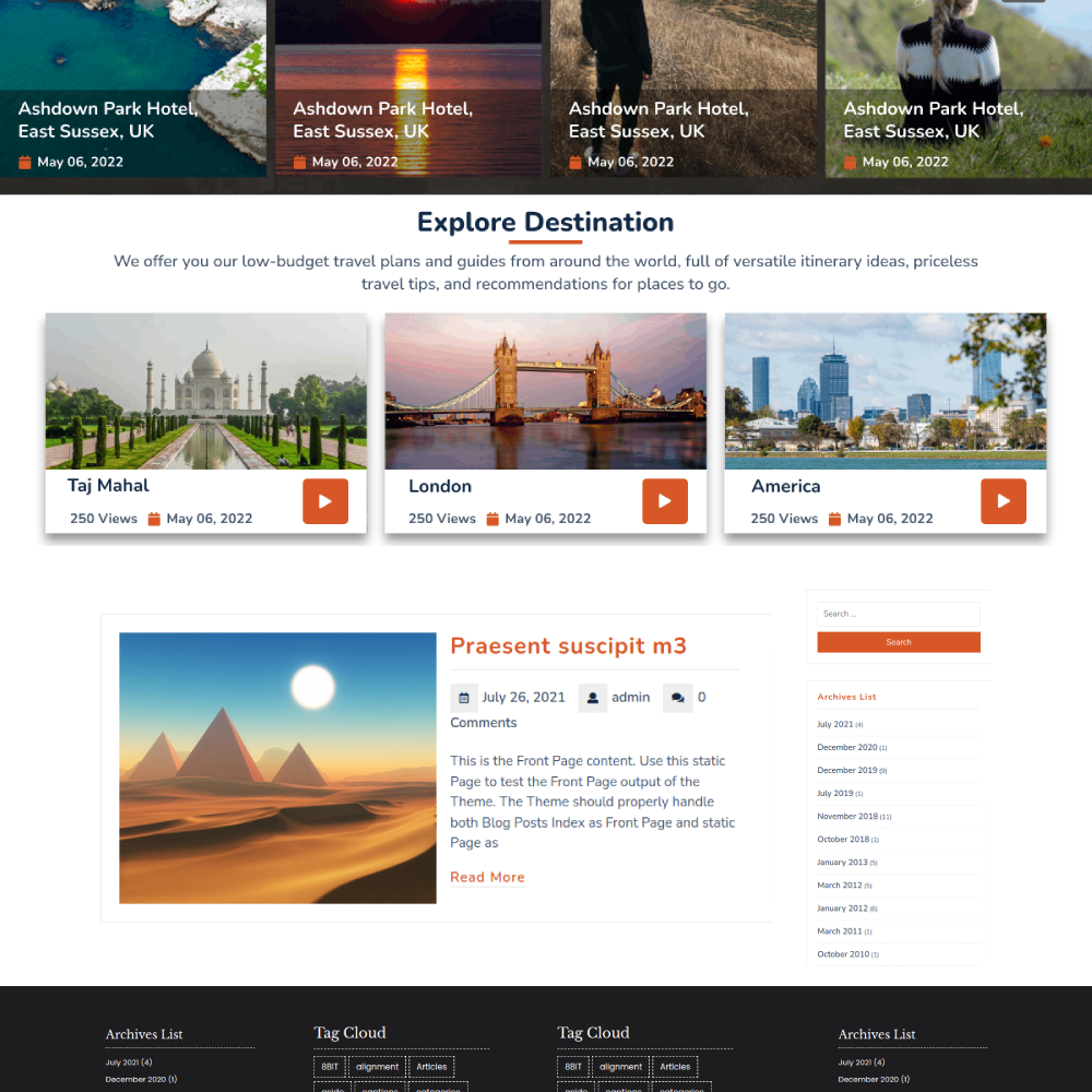 Free Vlogger WordPress Theme