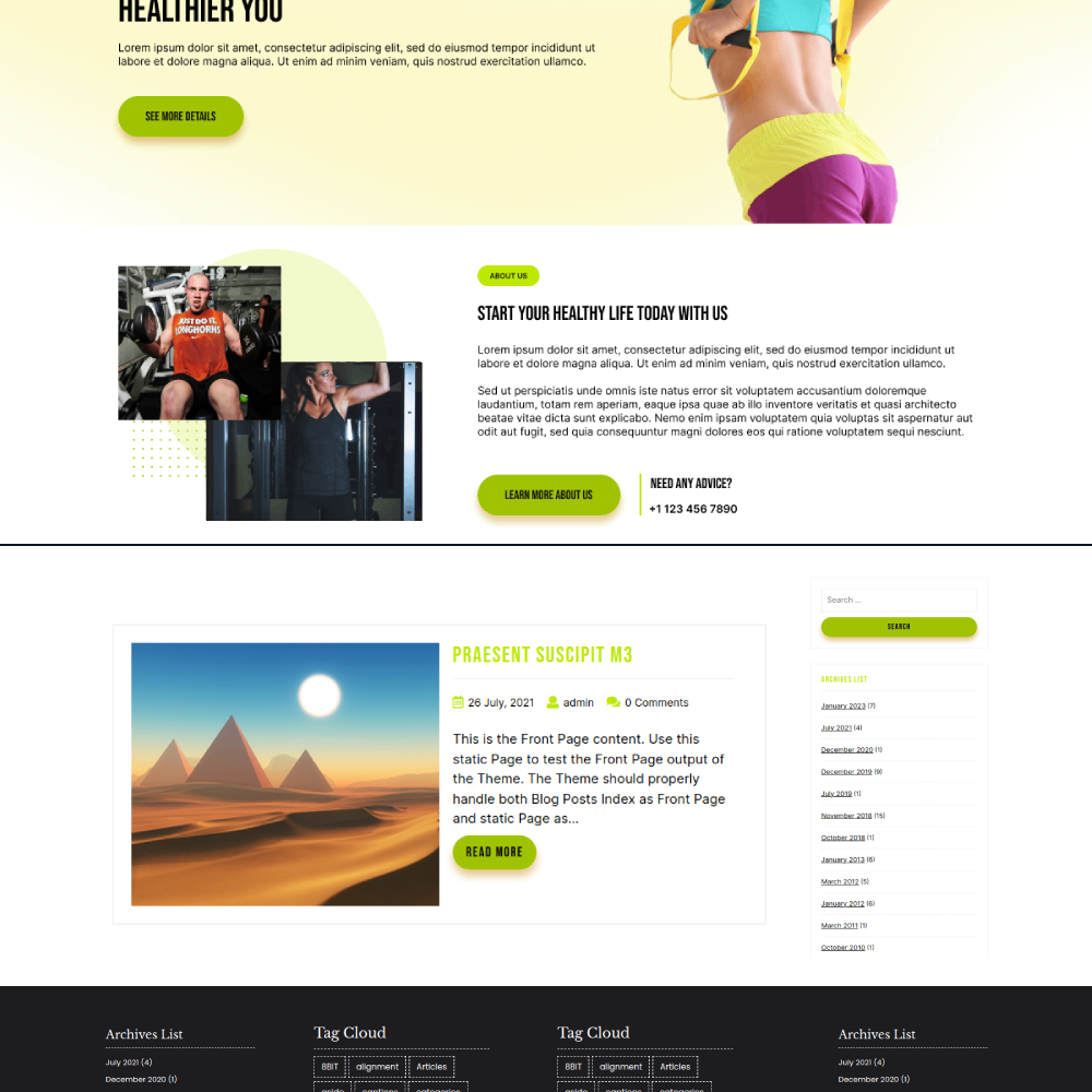 Free Weight Loss WordPress Theme