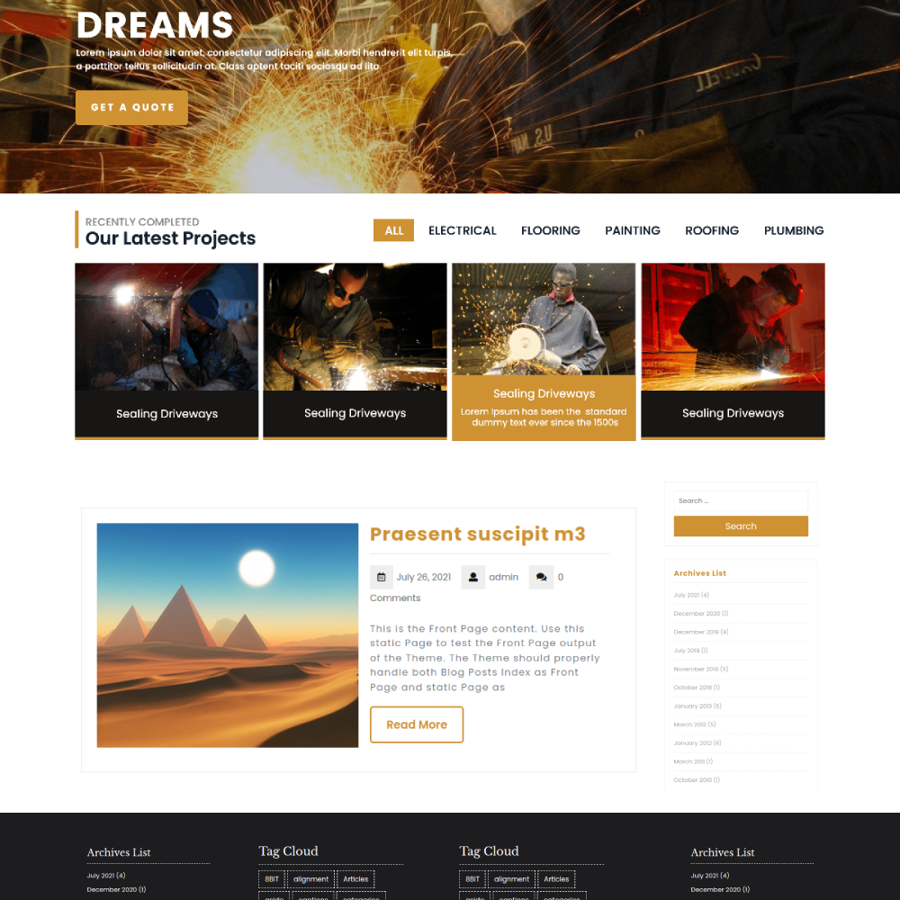Free Welding WordPress Theme