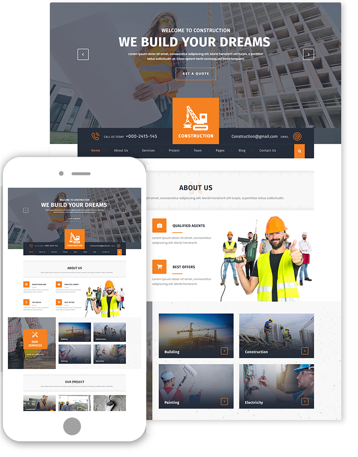 Construction WordPress Theme