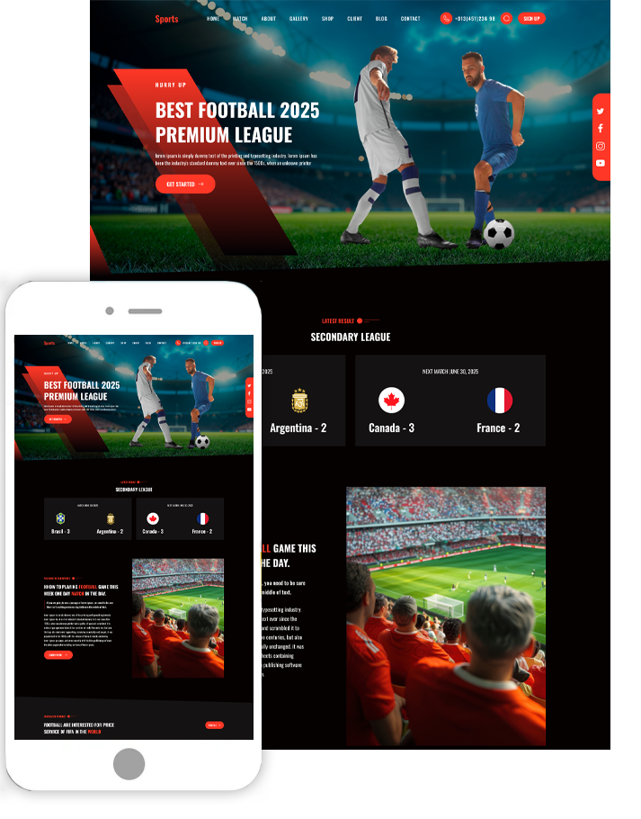 Sports Club WordPress Theme