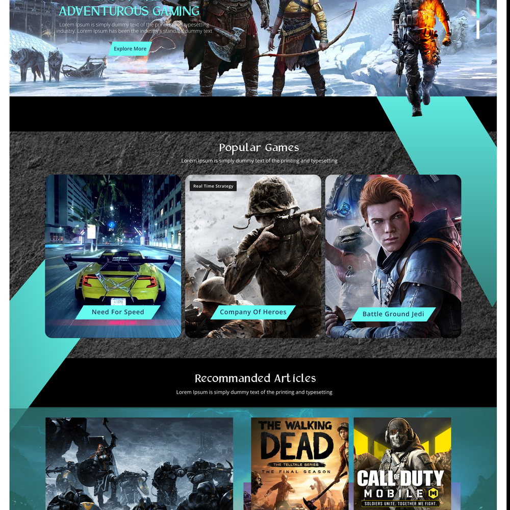 Free Gamer WordPress Theme