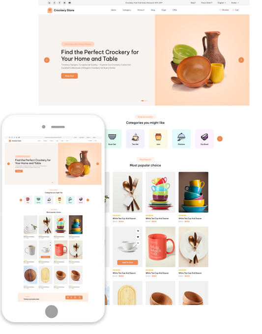 Crockery Store WordPress Theme
