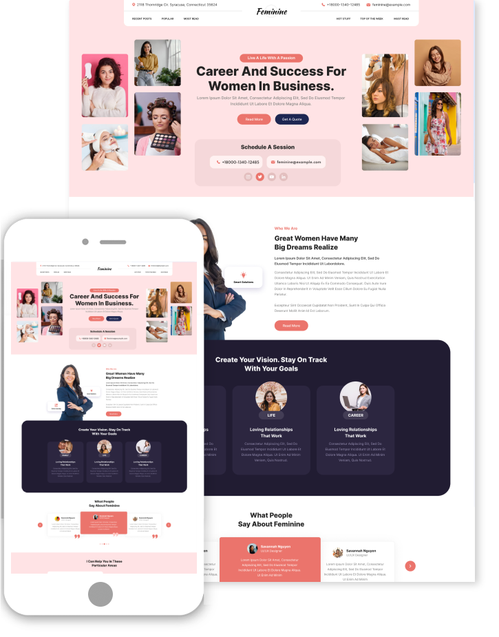 Feminine Style WordPress Theme