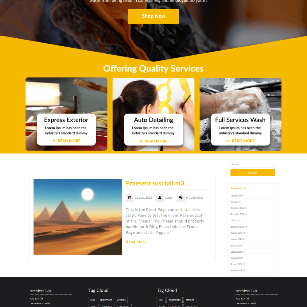 Free Car Painting WordPress Theme