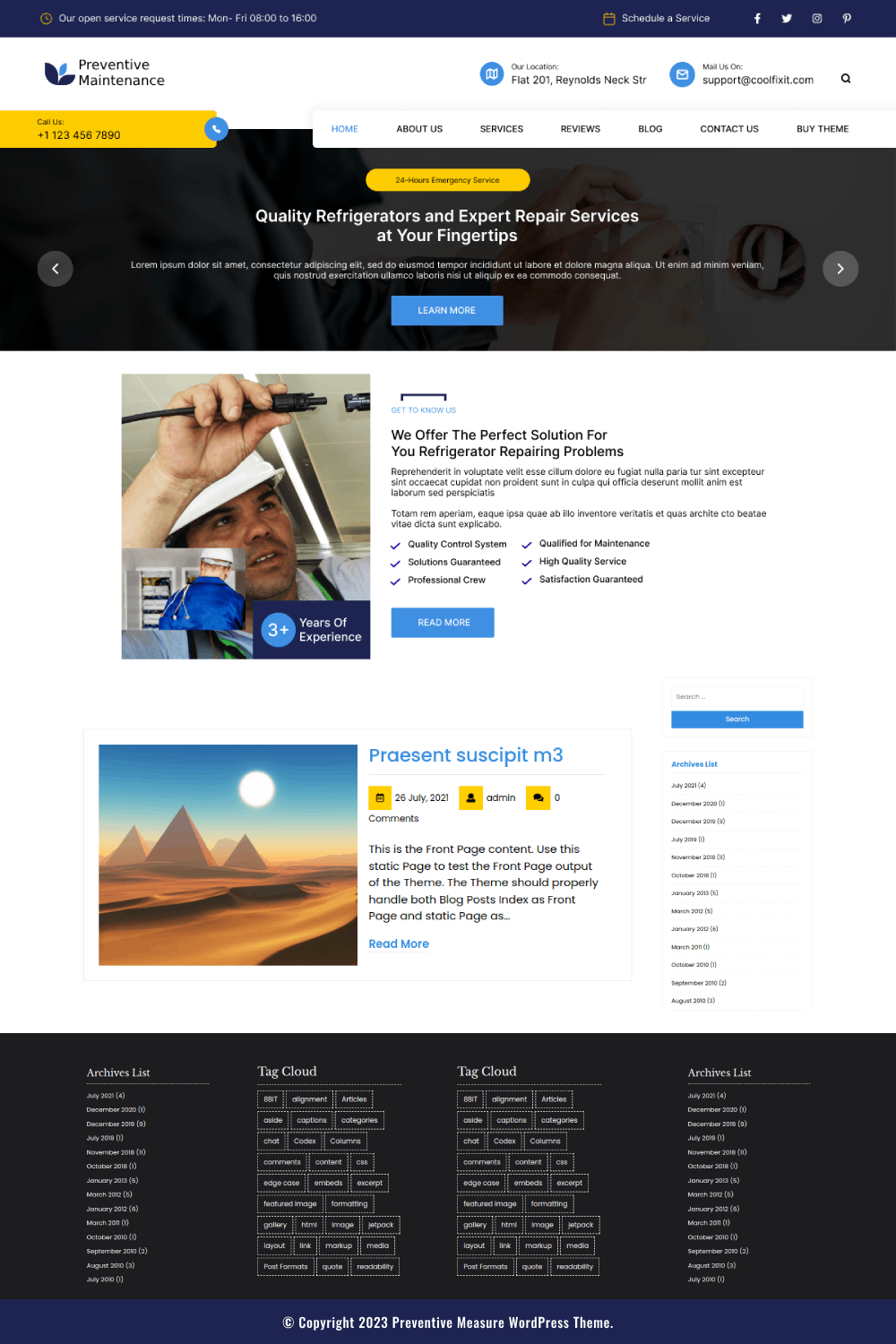 Free Maintenance WordPress Theme