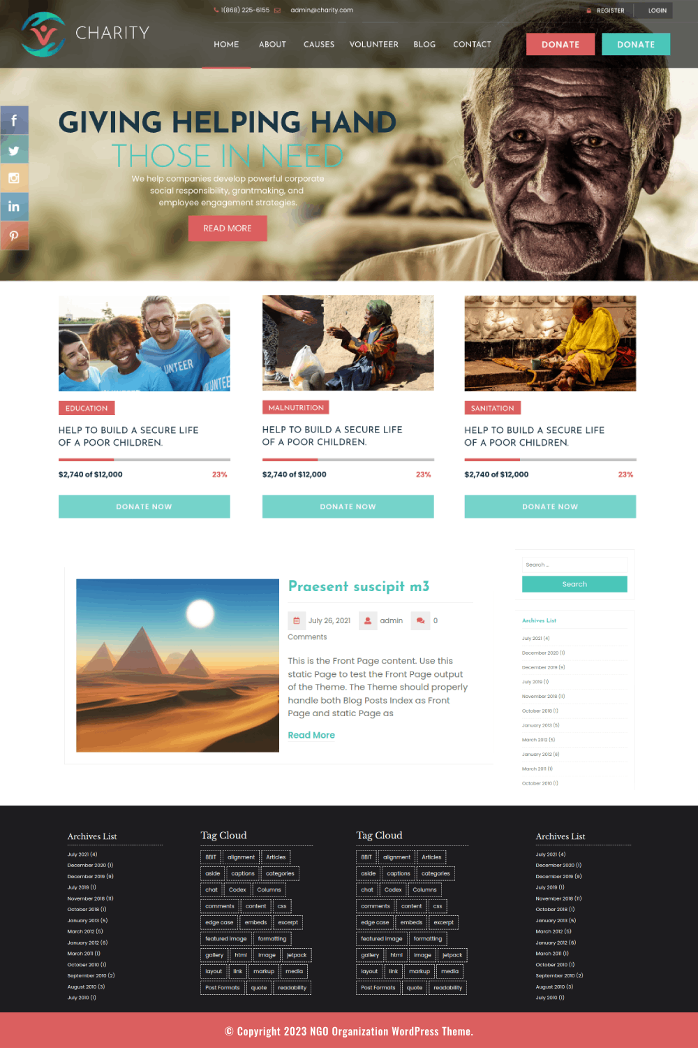 Free NGO WordPress Theme