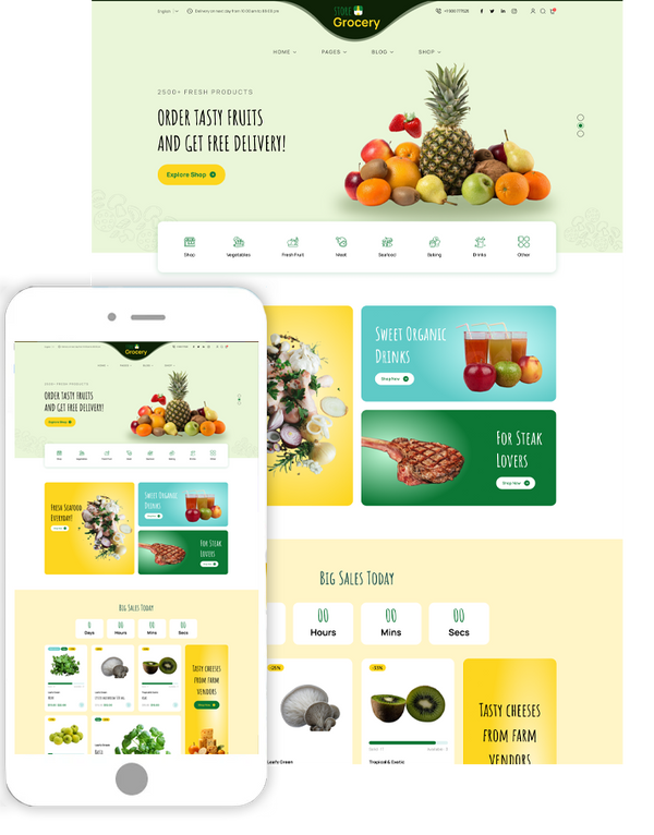 Grocery Store WordPress Theme For Food And Fresh Produce