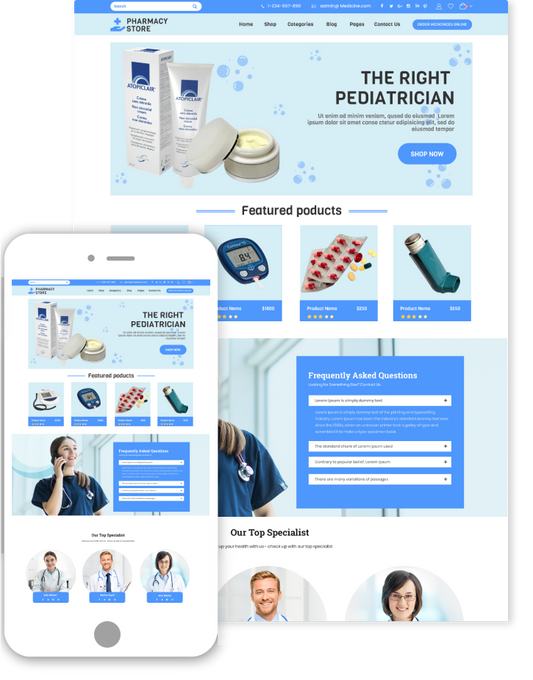 Pharmacy Store WordPress Theme