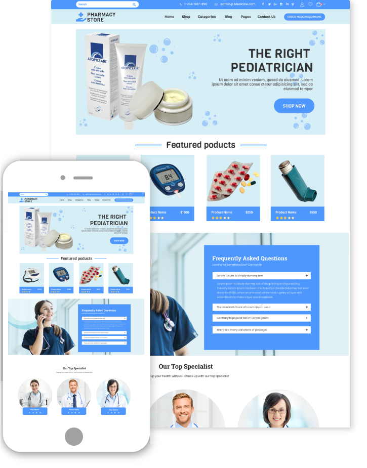 Pharmacy Store WordPress Theme