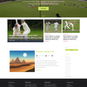 Free Cricket WordPress Theme