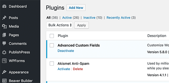Too Many Plugins In Your WordPress