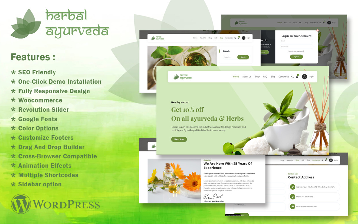 Top herbal WordPress themes