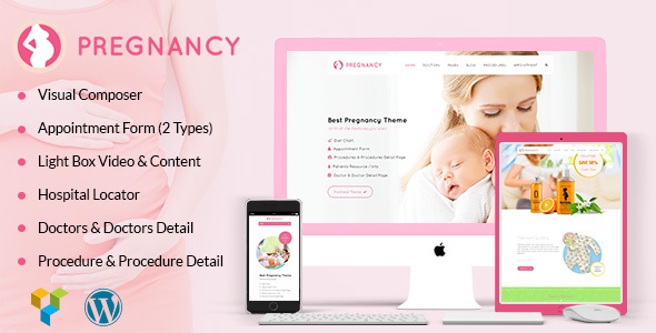 Pregnancy WordPress Theme Mockup