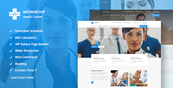 Medigroup, a pregnancy WordPress theme with a clinical and professional vibe