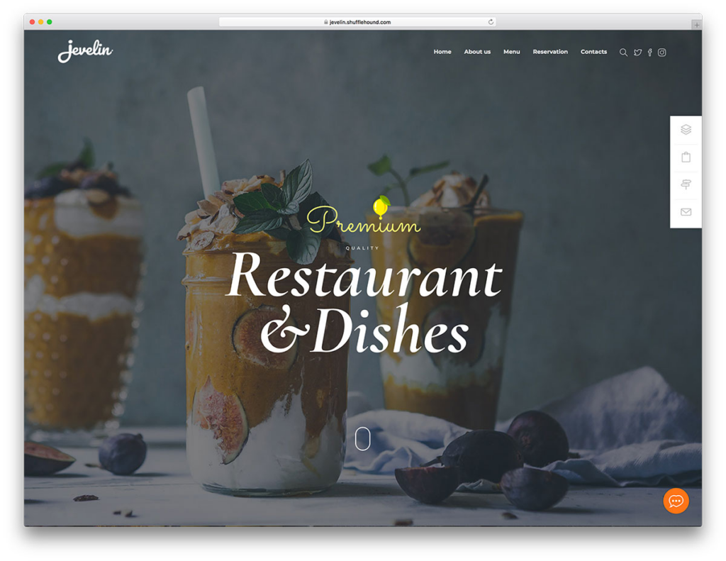 Jevelin is a versatile restaurant WordPress theme 