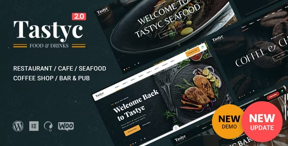 Screenshot of Tastyc WordPress Theme - compatible for woo commerce, contact form 7 and other plugins